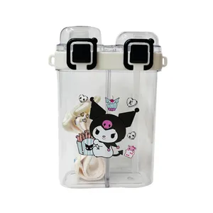 قمقمه کودک مدل دو مخزنه کرومی حجم 0.65 میلی لیتر