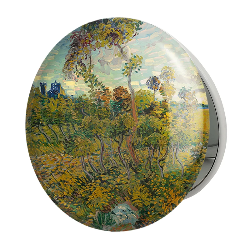 آینه جیبی خندالو طرح غروب درمونت ماژور ونسان ونگوگ (Van Gogh) مدل تاشو کد 36792