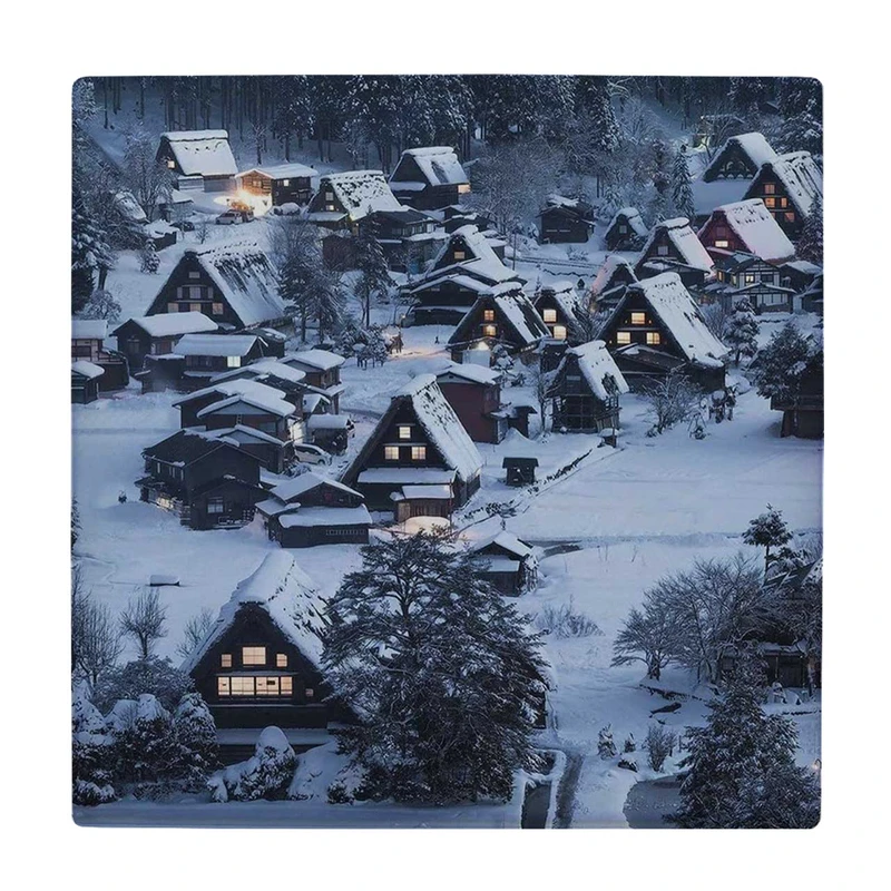  زیر لیوانی طرح دهکده برفی کد    3540173_1368