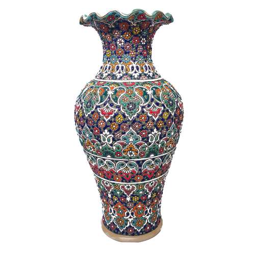 گلدان میناکاری سفالی کد S18