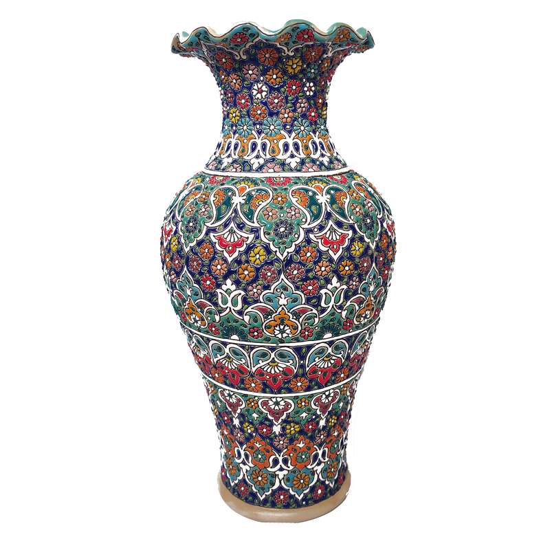 گلدان میناکاری سفالی کد S18