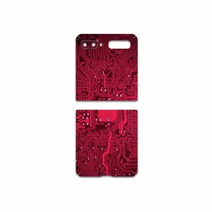 MAHOOT Red-Printed-Circuit-Board Cover Sticker for Samsung Galaxy Z Flip