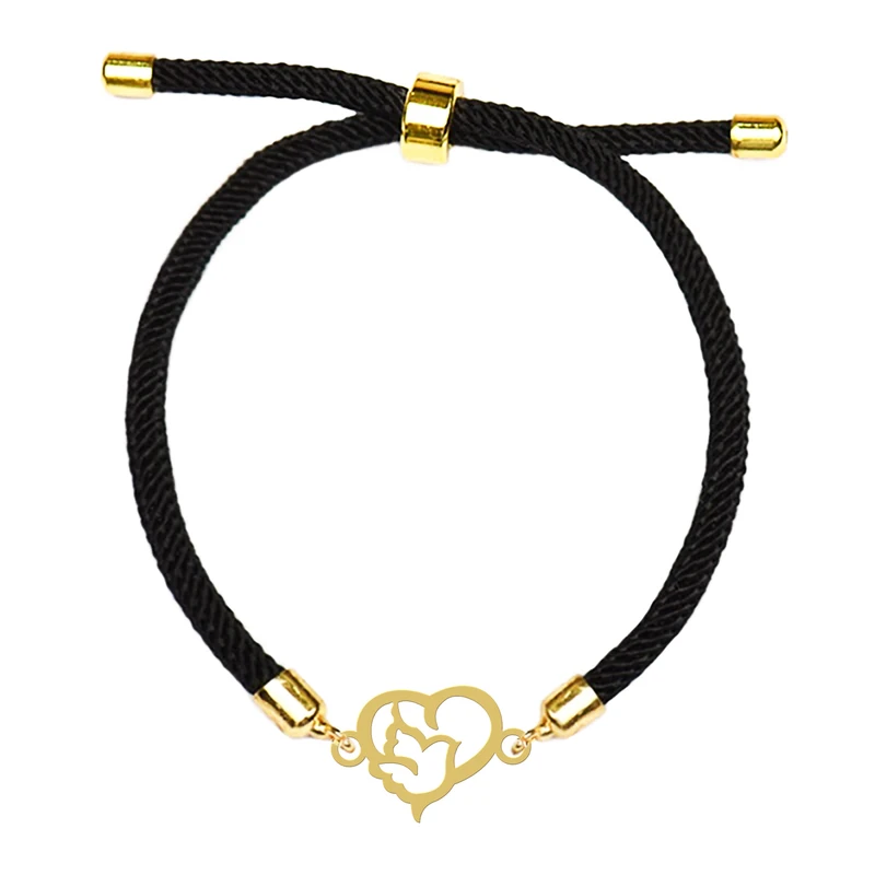 دستبند زنانه هایکا مدل قلب و پروانه کد d.ha333