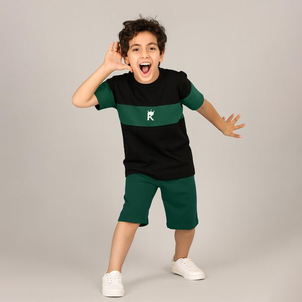 ست تی شرت و شلوارک پسرانه مادر مدل Arta