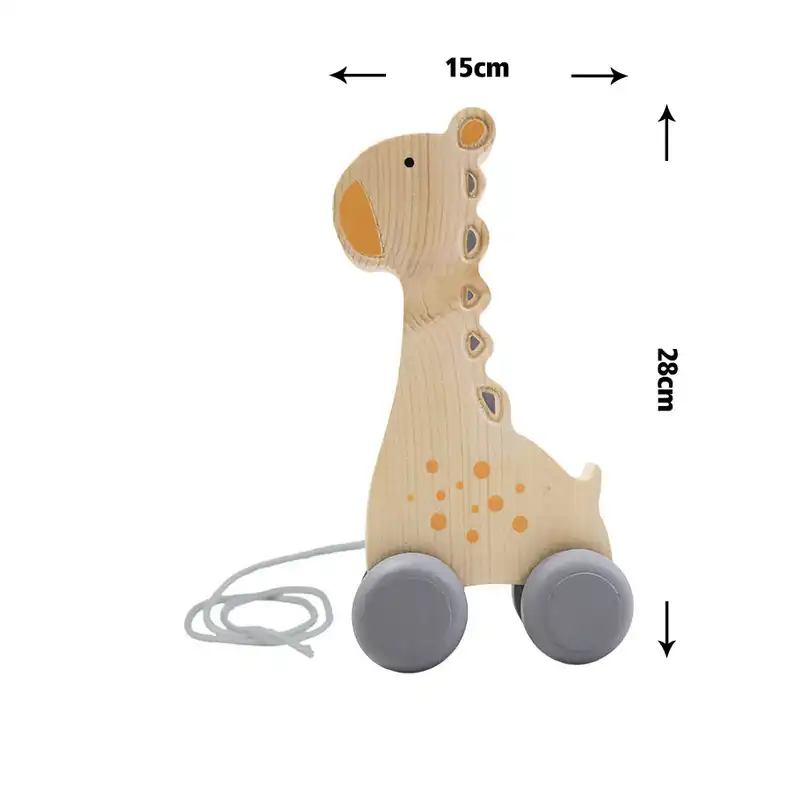 اسباب بازی چوبی مدل زرافه ماشینی MKids48-2A