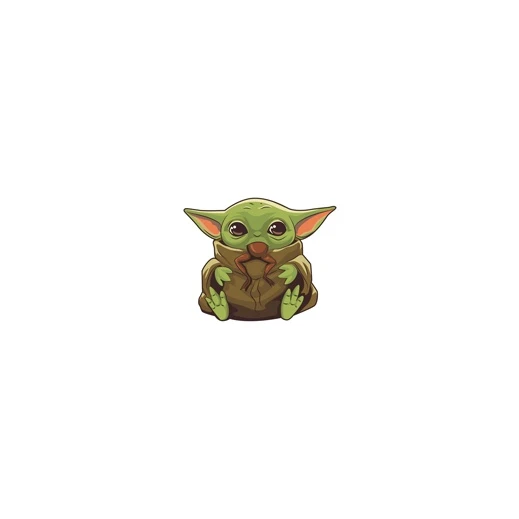 استیکر لپ تاپ لولو طرح BABY YODA جنگ ستارگان کد 558
