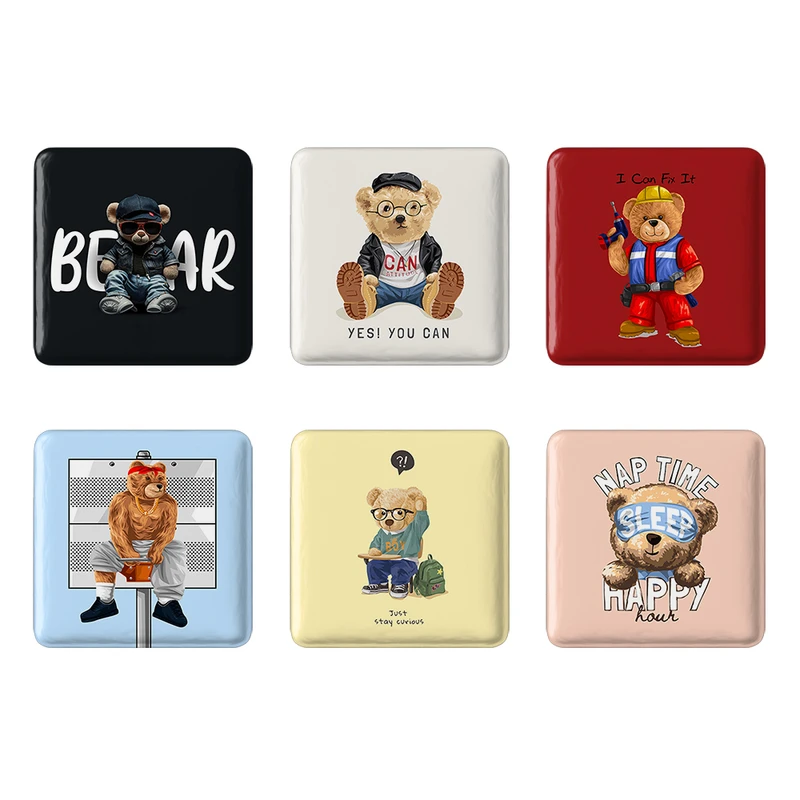 مگنت خندالو طرح تدی Teddy کد 1679B مجموعه 6 عددی