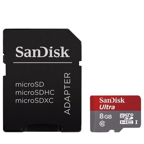 کارت حافظه microsd مدل ultra کلاس 10 استاندارد UHS-I سرعت 48MBps 320x ظرفیت 8 گیگابایت به همراه آداپتور SD
