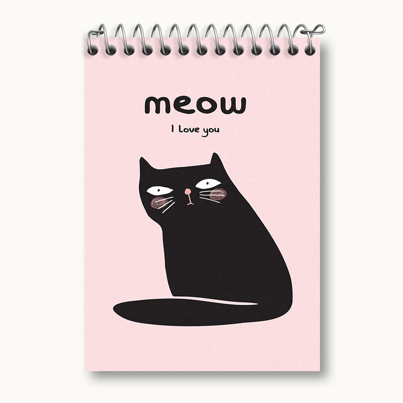 دفتر یادداشت 50 برگ خندالو مدل گربه (Cat) کد N840
