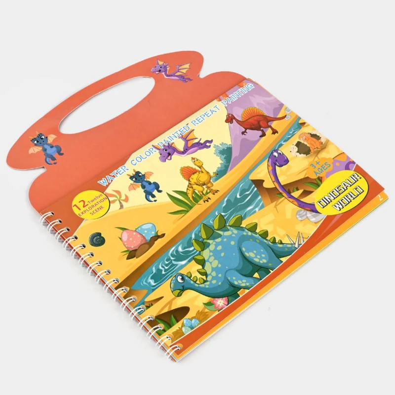بازی آموزشی رنگ آمیزی مدل مجیک واتر طرح دنیای دایناسورها