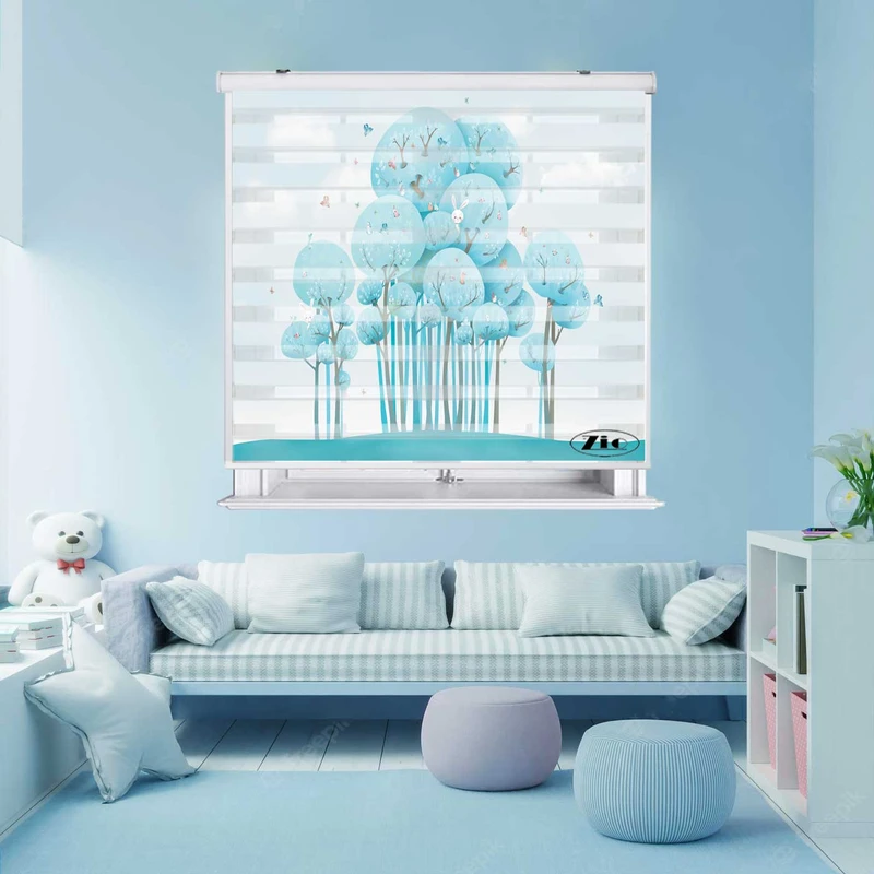 پرده زبرا زیو مدل K3044 سایز 150x200 سانتی متر