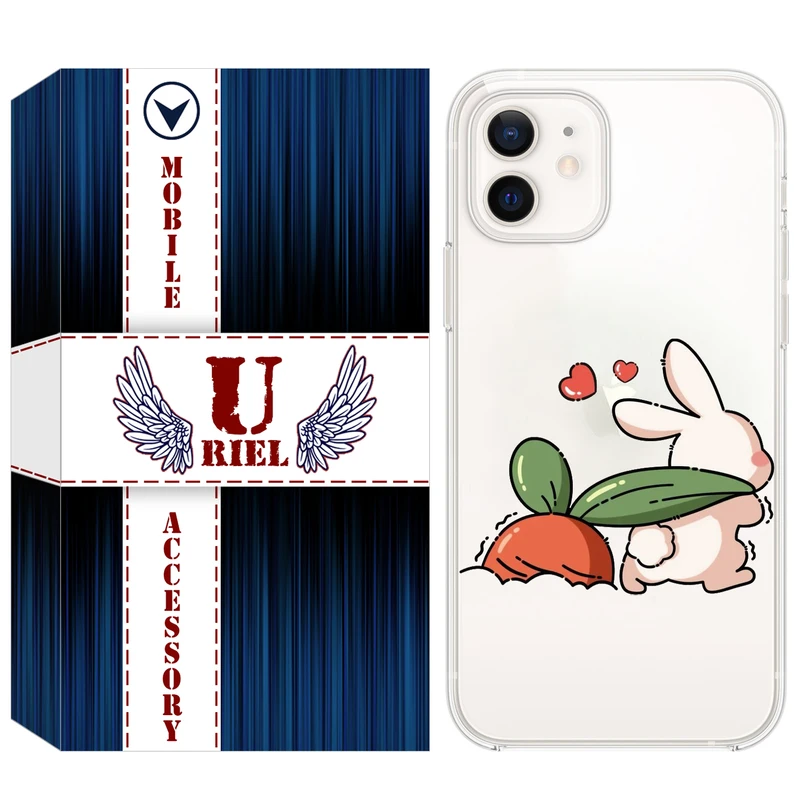 کاور یوریل مدل Clear کد 71 طرح خرگوش مناسب برای گوشی موبایل اپل iPhone 12