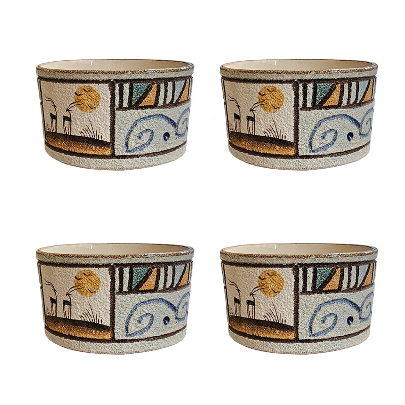 گلدان سرامیکی مدل بنسای بسته ۴ عددی