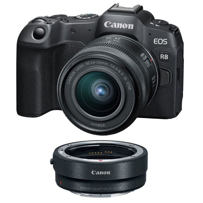 دوربین دیجیتال بدون آینه کانن مدل EOS R8 RF 24-50mm F4.5-6.3 IS STM