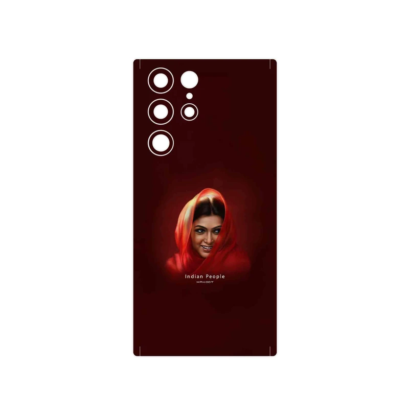 برچسب پوششی ماهوت مدل Portrait of an Indian Woman مناسب برای گوشی موبایل سامسونگ Galaxy S22 Ultra 5G
