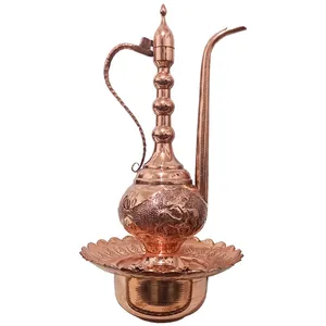 ست آفتابه و لگن مسی مدل توپی کد 02