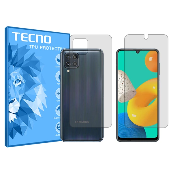 محافظ صفحه نمایش شفاف تکنو مدل HyGEL مناسب برای گوشی موبایل سامسونگ Galaxy M32 به همراه محافظ پشت گوشی 