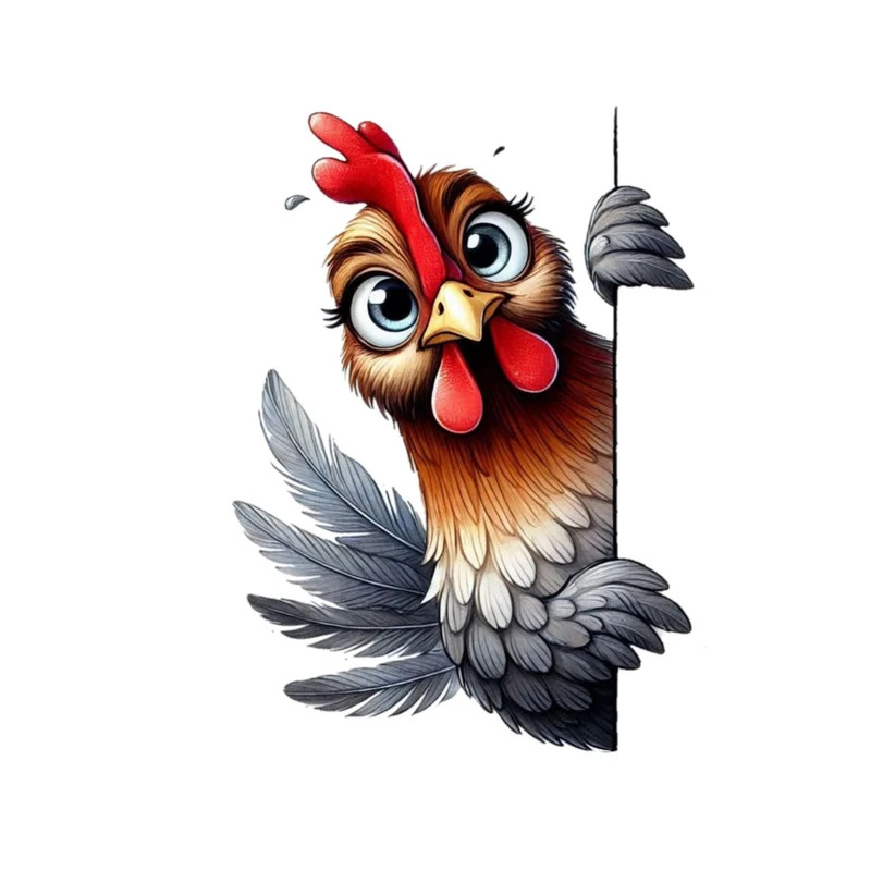 استیکر پارچه و لباس پاد آفرین مدل کارتونی خروس کد 2215