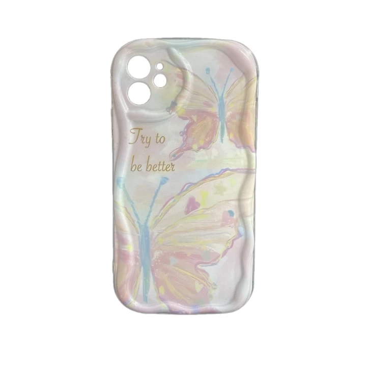 کاور طرح پروانه آبرنگی مناسب برای گوشی موبایل اپل IPHONE11