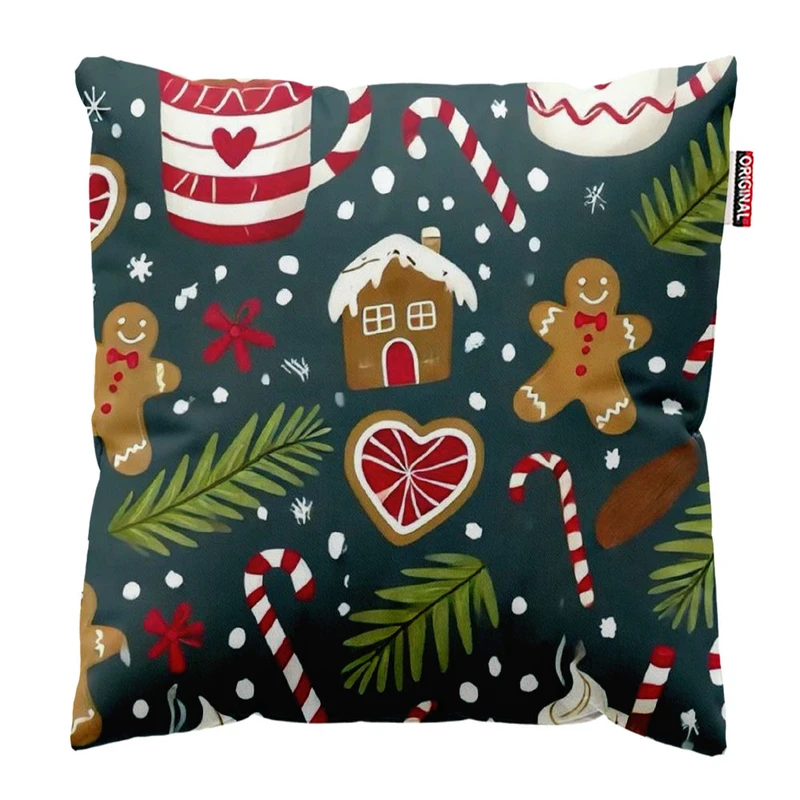 کوسن پاد آفرین طرح کریسمس کد 2608 سایز 30*30 سانتی متر