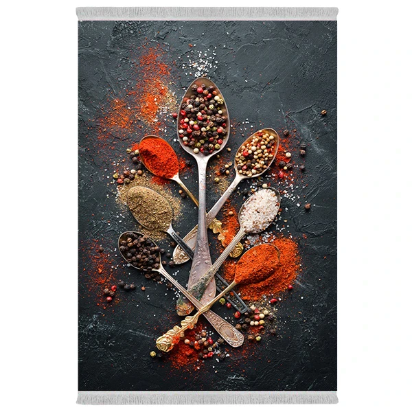 فرش پارچه‌ای دفه مدل فرشینه طرح آشپزخانه کد 1156