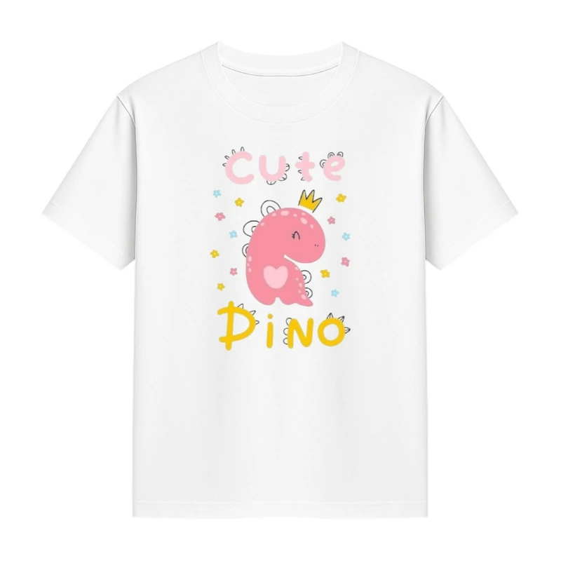 تی‌شرت آستین کوتاه دخترانه مدل دایناسور کد p7 