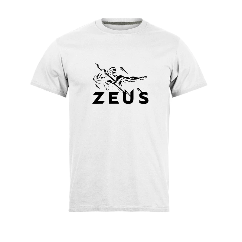 تی شرت آستین کوتاه مردانه مدل zeus_NC1_0272 رنگ سفید