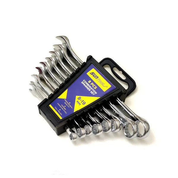 آچار یکسر تخت و یکسر رینگی سان تولز مدل DTN8-19 مجموعه 8 عددی