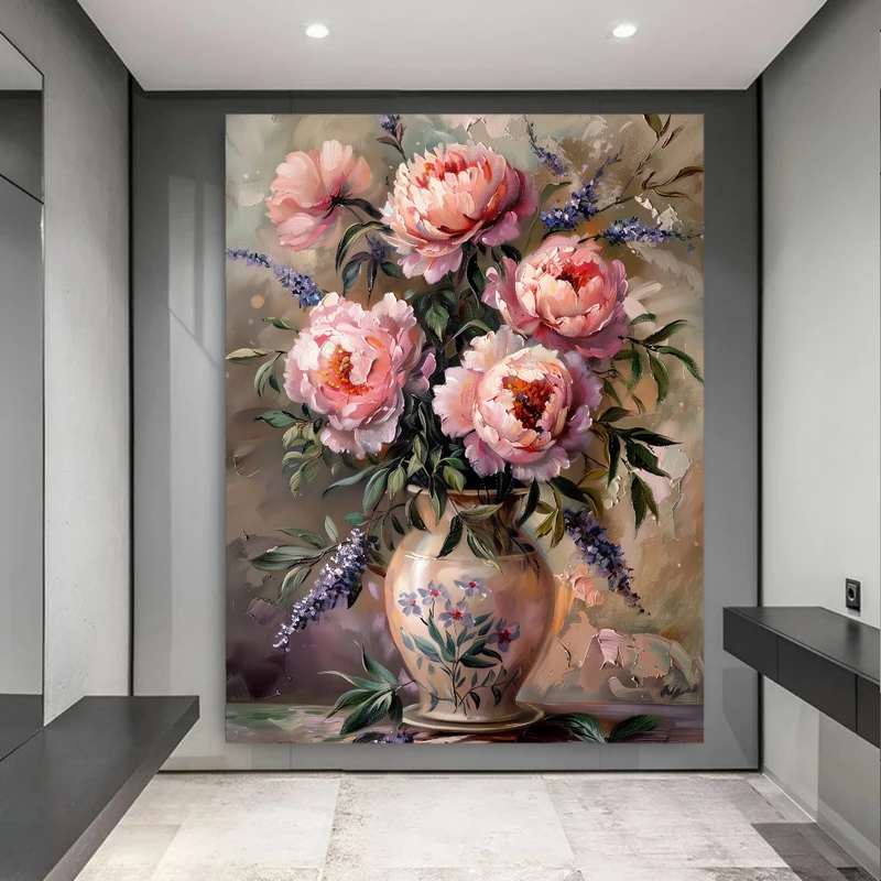 پوستر طرح نقاشی گل مدل گلدان کد M307