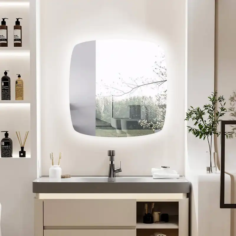 آینه سرویس بهداشتی مدل مربع بک لایت کد ws60