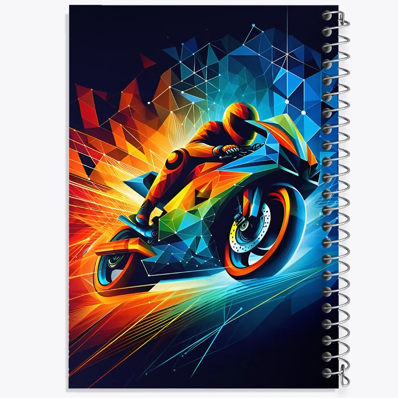 دفتر شطرنجی 50 برگ خندالو طرح موتور سیکلت کد F8001