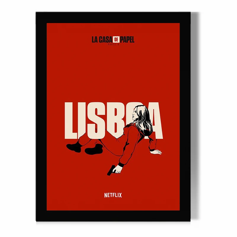 تابلو مدل دیواری طرح لیسبو | Lisboa سریال خانه کاغذی | Money Heist کد FD199