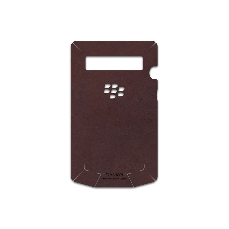 برچسب پوششی ماهوت مدل Matte-Dark-Brown-Leather مناسب برای گوشی موبایل بلک بری Porsche Design P9981