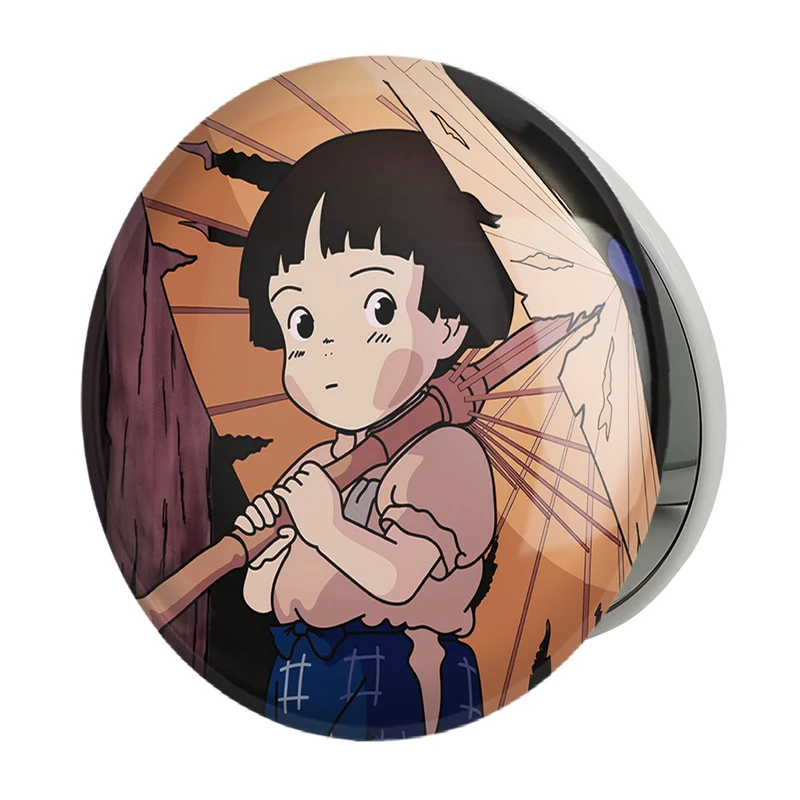 آینه جیبی خندالو طرح ستسوکو انیمیشن گورستان کرم های شب تاب مدل تاشو کد 13701 