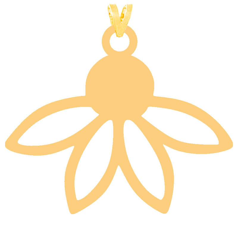 آویز گردنبند طلا 18 عیار زنانه نیکان گلد طرح گل