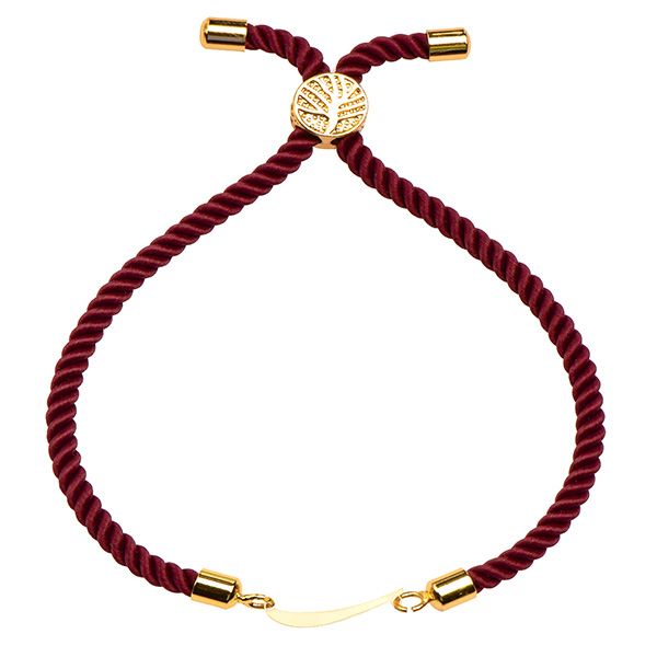 دستبند طلا 18 عیار زنانه کرابو طرح حرف ر مدل Kr2555 -  - 2