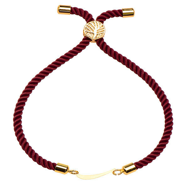 دستبند طلا 18 عیار زنانه کرابو طرح حرف ر مدل Kr2555