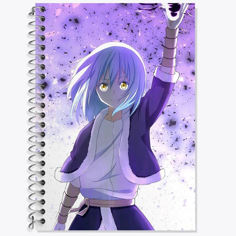 دفتر زبان 50 برگ خندالو مدل سه خط طرح ریمورو تمپست انیمه اسلایم کد 15599