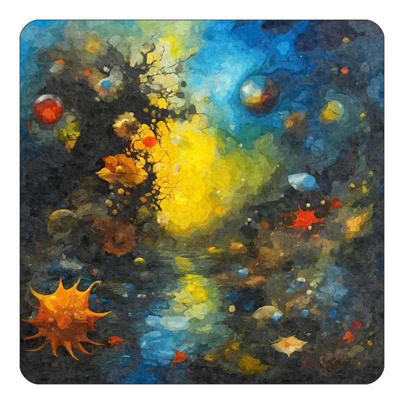 مگنت کاکتی طرح نقاشی رنگ روغن مدل mp73817