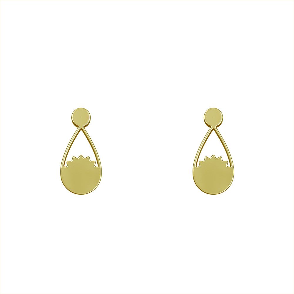 گوشواره طلا 18 عیار زنانه مدوپد مدل اشک کد GA1-10748 -  - 2