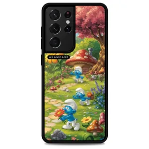 AKAM AMC-WSGS21U-SMURFS-8 Cover For Samsung Galaxy S21 Ultra