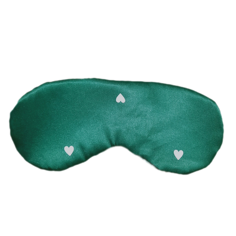 رو بالشی مدل ساتن ابریشم طرح قلب به همراه کش مو و چشم بند