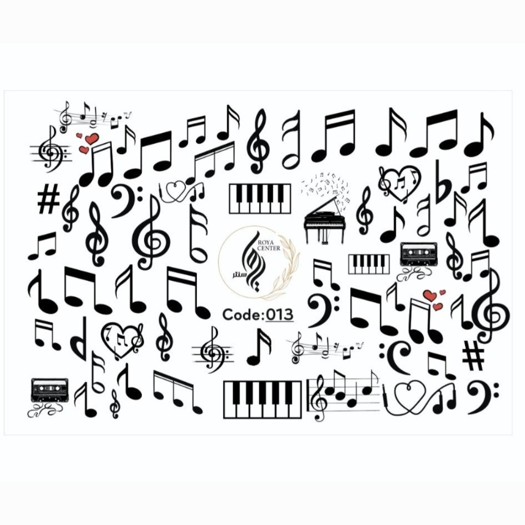 برچسب لنز ناخن رویاسنتر مدل M1 مجموعه 6 عددی