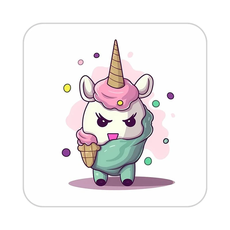 زیر لیوانی کاکتی طرح اسب تک شاخ و یونیکورن مدل mp32610