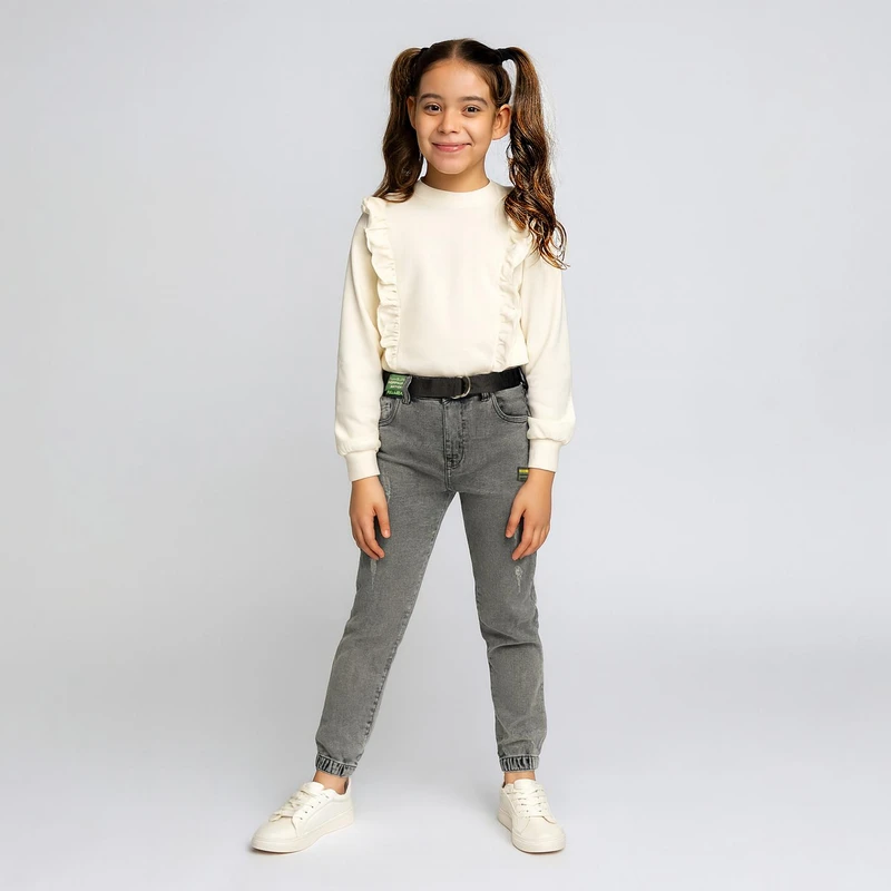 شلوار جین دخترانه تیپ تاپ مدل ‏32127B24