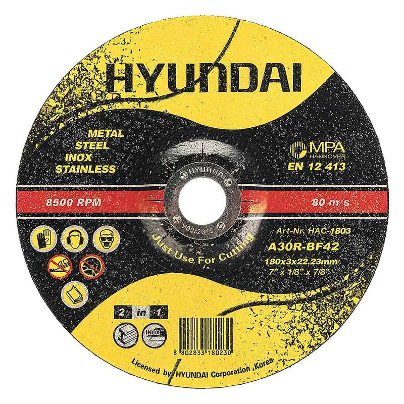 صفحه برش آهن و استیل هیوندای مدل HAC-1803 مجموعه 10 عددی صفحه برش آهن و استیل هیوندای مدل HAC-1803 مجموعه 10 عددی