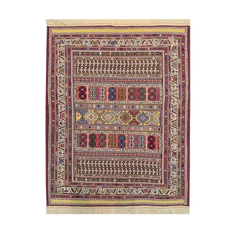 گلیم دستباف یک متری طرح سوزنی مدل AA255