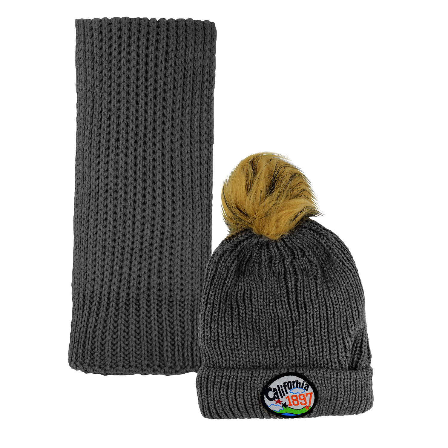 ست کلاه و شال گردن بافتنی بچگانه مدل N3-8104