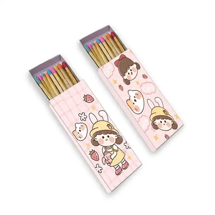 کبریت مدل فانتزی طرح دختر و گربه مجموعه 2 عددی