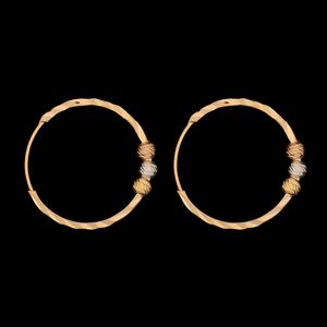 گوشواره حلقه‌ای طلا کم اجرت  18 عیار زنانه ناریا مدل المپیک کد OR14-2
